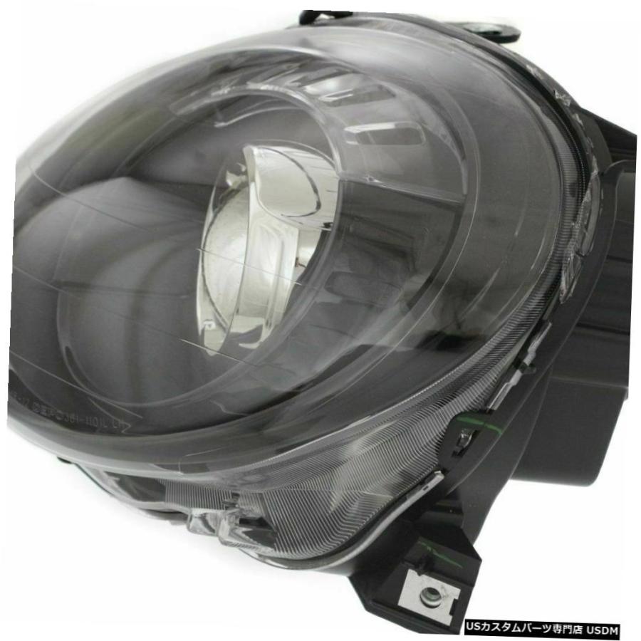 ヘッドライト FIAT 500 20122016 LEFT DRIVER BLACK HEADLIGHT HEAD LIGHT LAMP