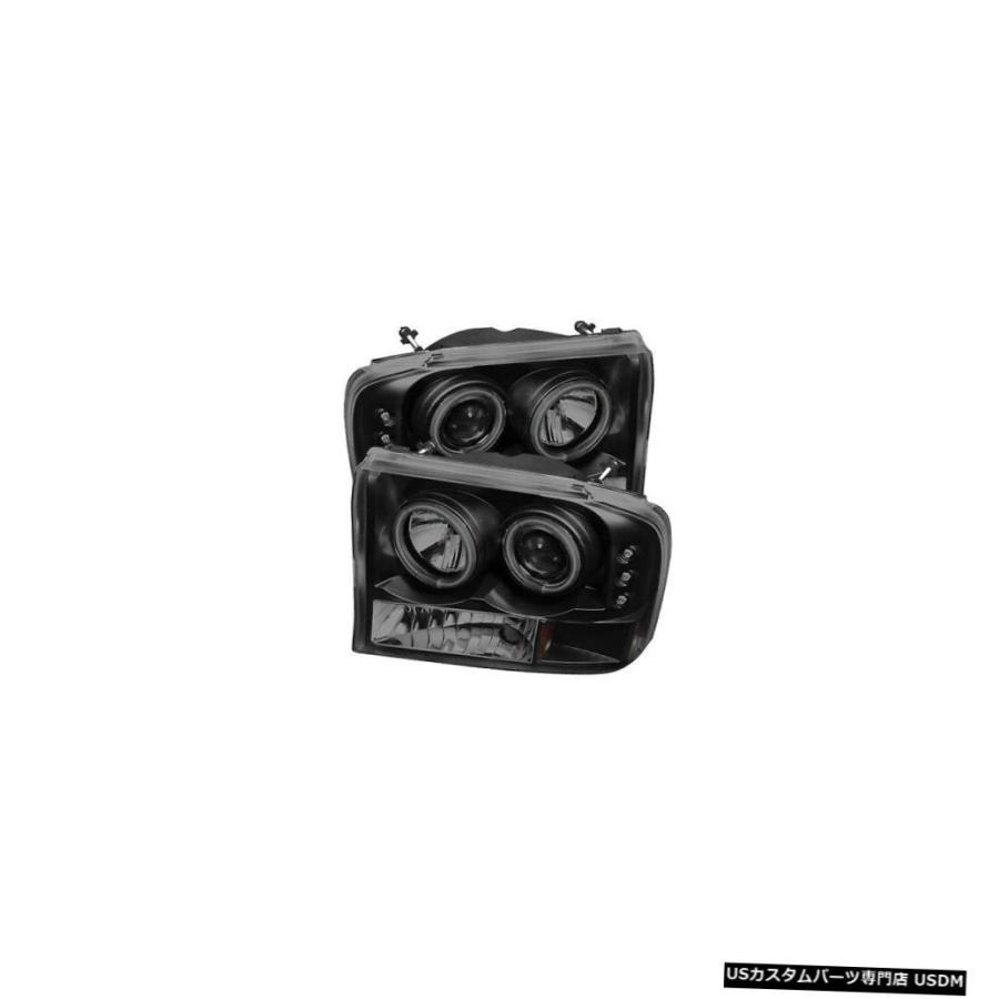 ヘッドライト Spyder 5078865 00-04エクスカーション用CCFL Halo LEDプロジェクターヘッドライトブラックNEW  Spyd