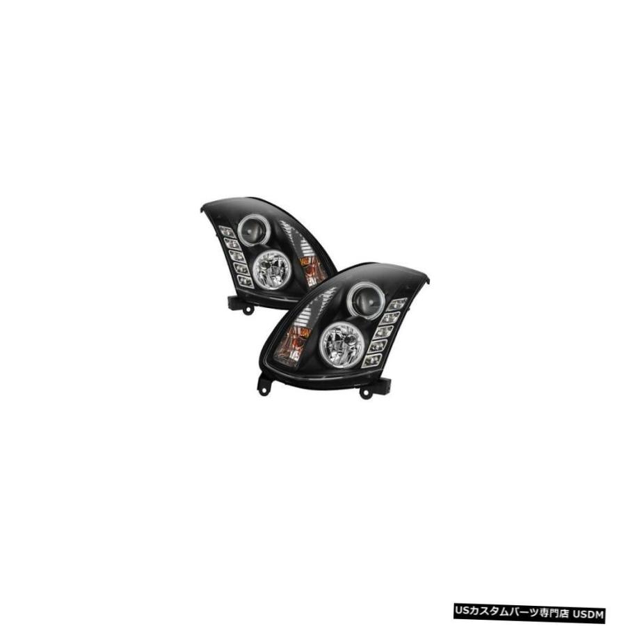 ヘッドライト スパイダー5029874 03-07インフィニティG35のCCFL Halo DRL LEDプロジェクターヘッドライトNEW Spyd