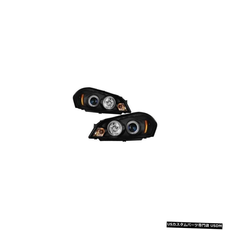 ヘッドライト スパイダー5033840 CCFL LEDプロジェクターヘッドライトブラック06-13シェビーインパラ2pc NEW  Spyder 5