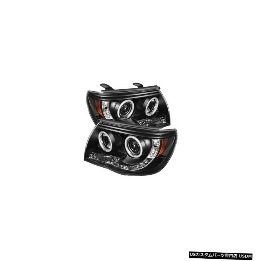 ヘッドライト スパイダー5030283 CCFL LEDプロジェクターヘッドライトブラック05-11タコマ2個NEW  Spyder 5030283