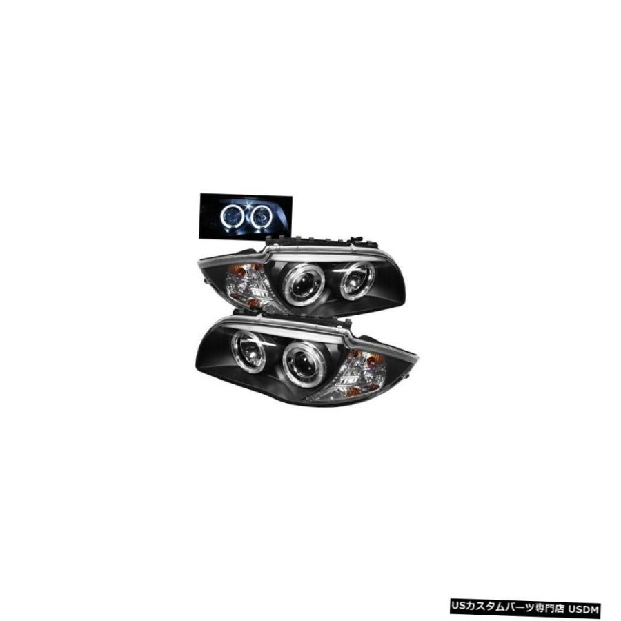 ヘッドライト スパイダー5008985ハロープロジェクターヘッドライトブラック11-11 BMW 1シリーズM 2ピースブラック  Spyder 50