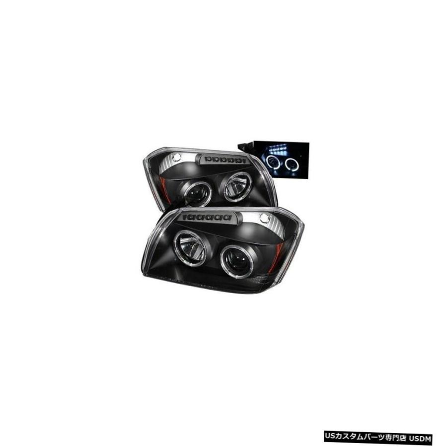 ヘッドライト スパイダー5009876ハローLEDプロジェクターヘッドライトブラック05-07ダッジマグナム2pc NEW  Spyder 50098