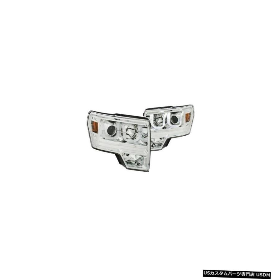 ヘッドライト Anzo 111352プロジェクターヘッドライトセットクリアレンズアンバー09-14 F150用Uバー付きNEW Anzo 11135