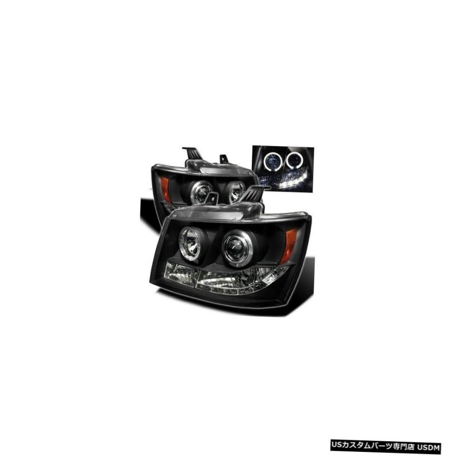 ヘッドライト Spyder 5009647 Haloプロジェクターヘッドライトブラック（2007-2014 Chevy Tahoe 2pc用）NEW