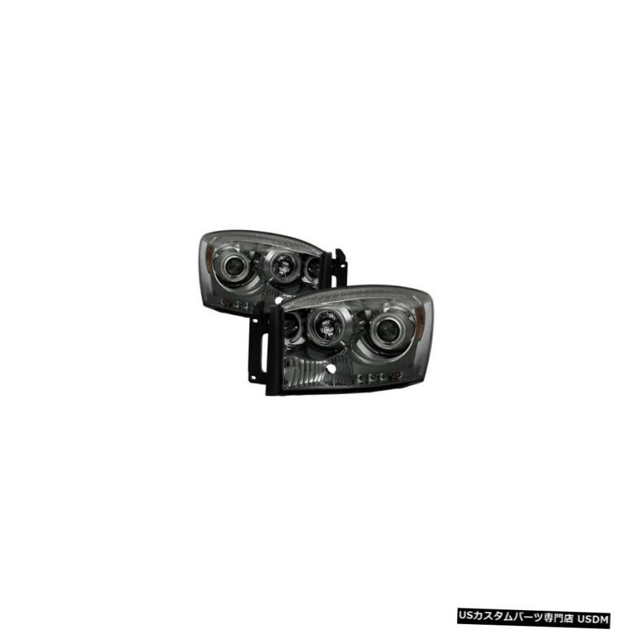 ヘッドライト スパイダー5041968 CCFL LEDプロジェクターヘッドライトブラック06-09 Ram 3500 2pc NEW  Spyder