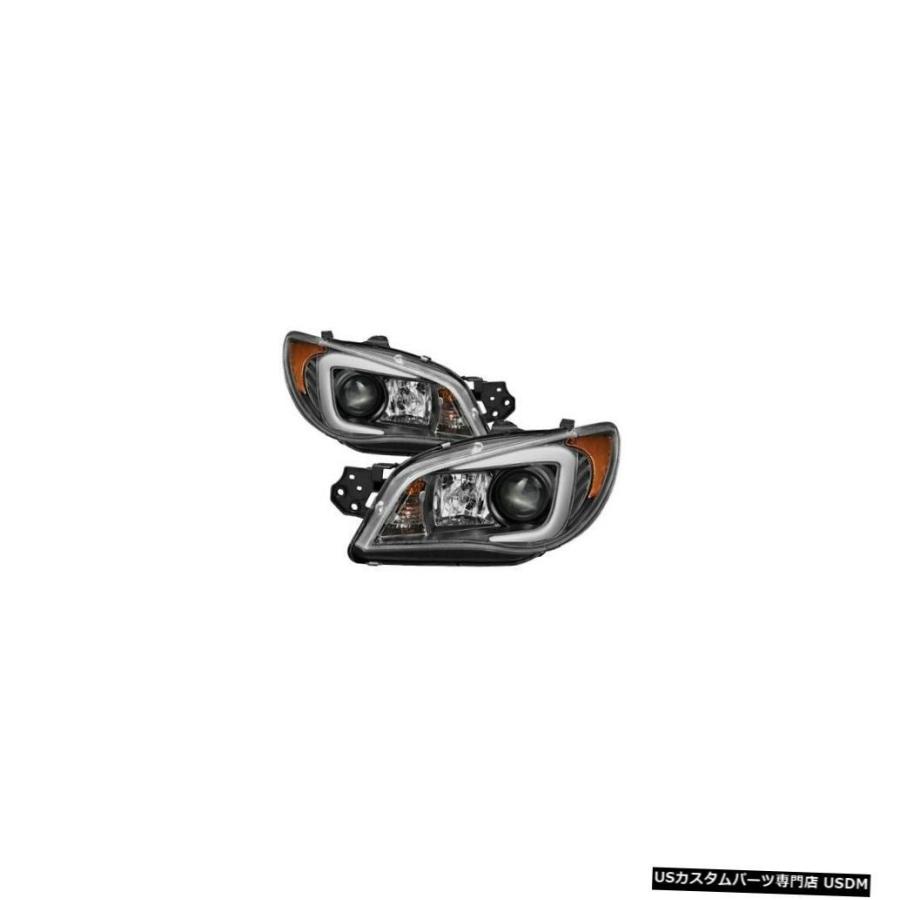 ヘッドライト スパイダー5083913 06-07スバルインプレッサのDRL LEDプロジェクターヘッドライトブラックNEW  Spyder 5083