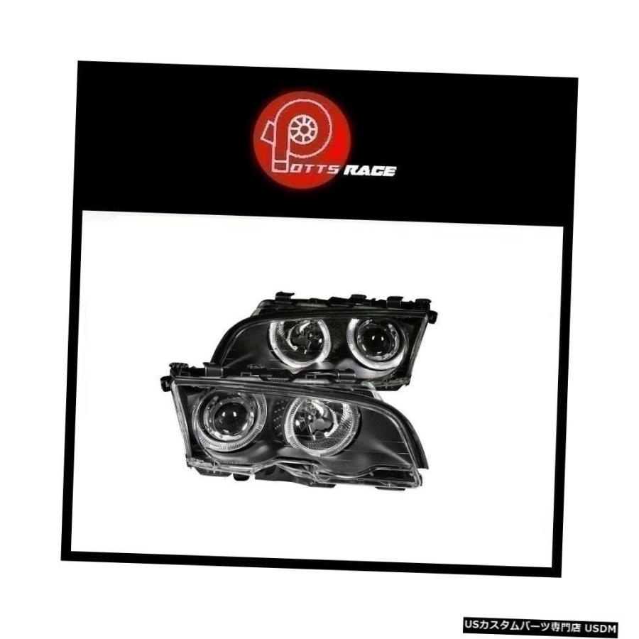 ヘッドライト Anzo 121015-ブラックLEDハロープロジェクターヘッドライトはBMW 325i 2001に適合  Anzo 121015 -