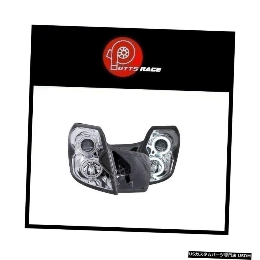 ヘッドライト Anzo 121418-Chrome CCFL HaloプロジェクターヘッドライトはCadillac CTS 2003-2007に適合