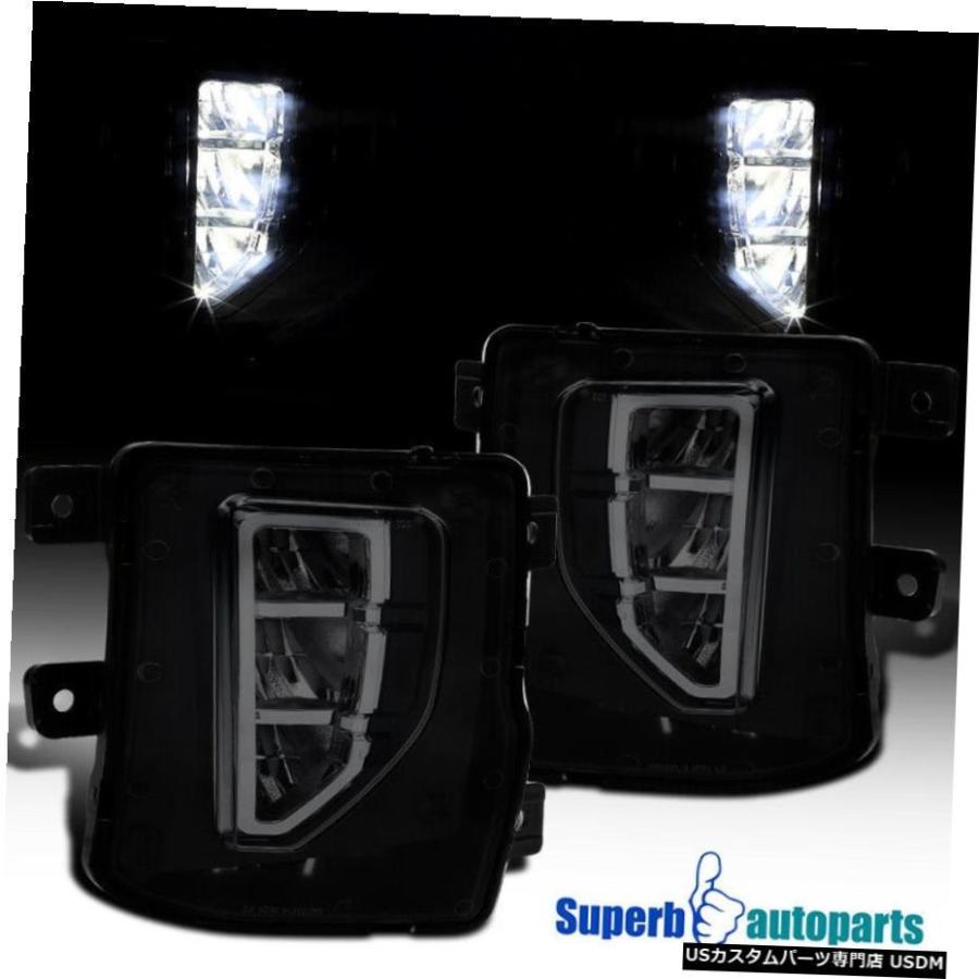 2016-2018シルバラード1500 LEDスモークバンパーフォグランプドライビングランプ+スイッチの For 2016-2018 Silverado 1500 LED Smoke Bumper Fog Lights Drivi