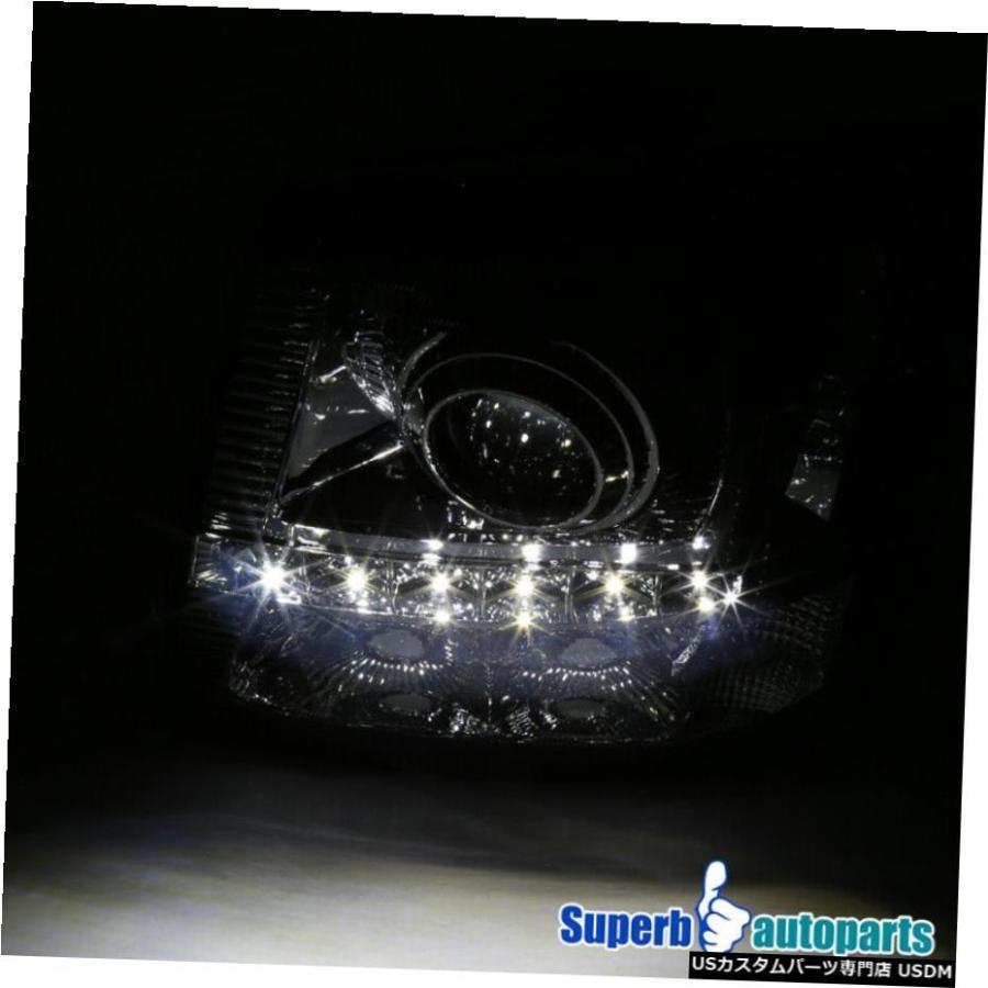 2003-2005シルバラード1PCのためにLED DRLプロジェクターヘッドライト+フォグ+グリルの煙 For 2003-2005 Silverado 1PC Smoke LED DRL Projector Head Lights+Fの画像
