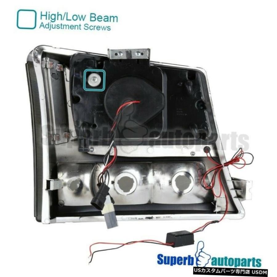 2003-2005シルバラード1PCのためにLED DRLプロジェクターヘッドライト+フォグ+グリルの煙 For 2003-2005 Silverado 1PC Smoke LED DRL Projector Head Lights+Fの画像