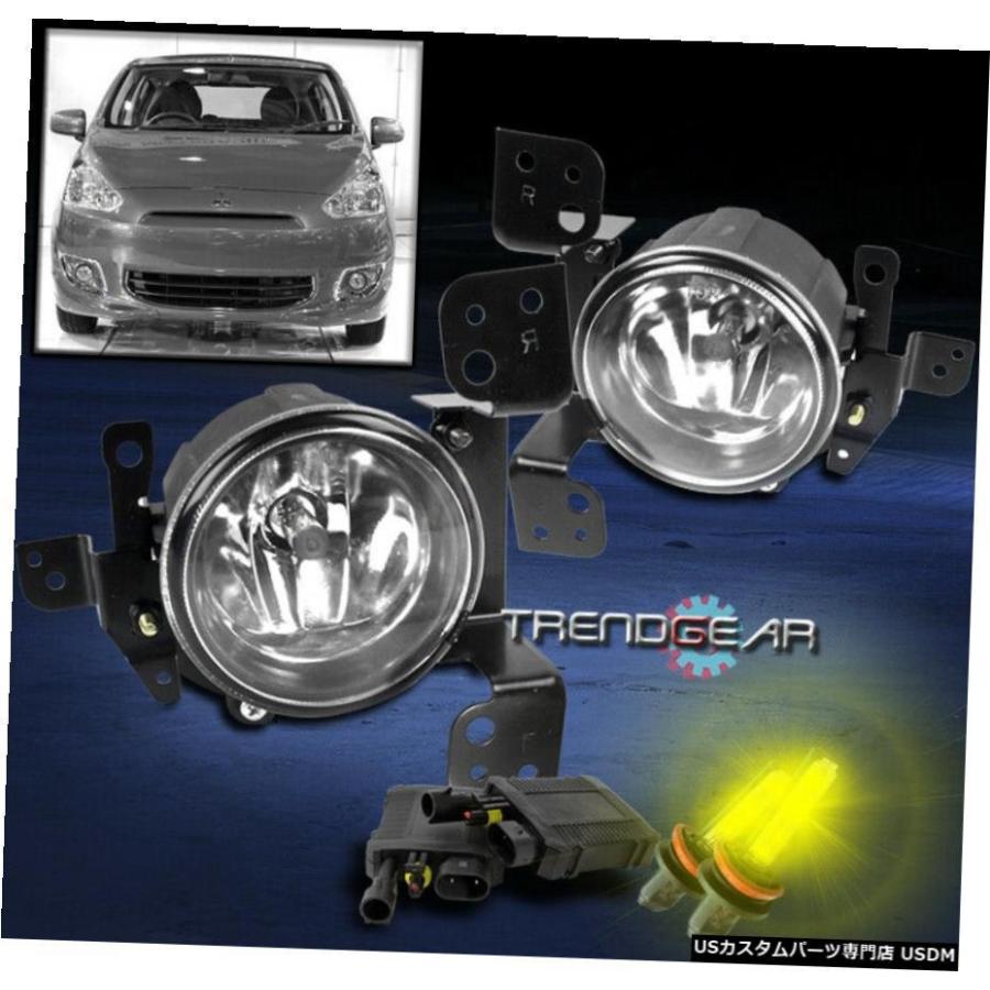 14 15三菱MIRAGE BUMPER DRIVING CHROME FOG LIGHT LAMP W / 3000K HID + HARNESS 14 15 MITSUBISHI MIRAGE BUMPER DRIVING CHROME FOG LIGHT LAMP W/3000K HID