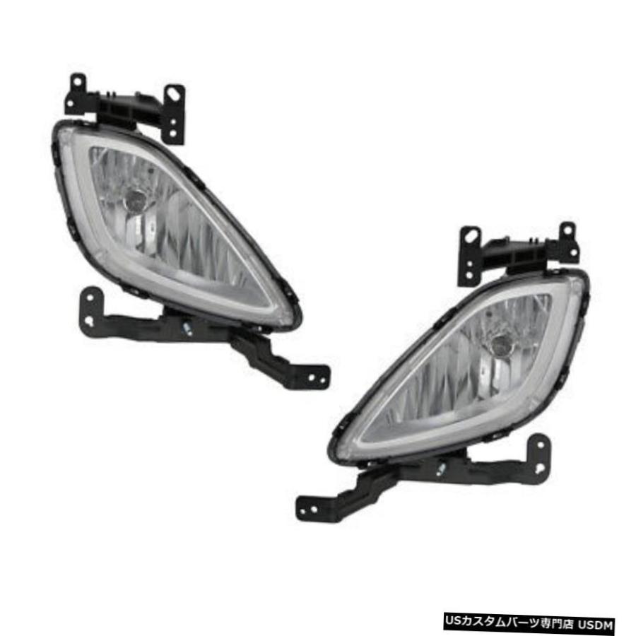11-14ヒュンダイエラントラのためのフォグランプランプペアセット（米国内蔵）左＆＃038;正しい Fog Lights Lamps Pair Set for 11-14 Hyundai Elantra (US Bui