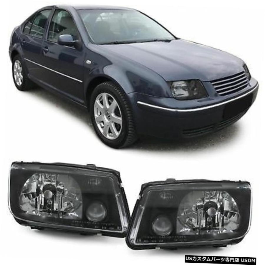VWボーラFORフォグランプとBLACKカラー仕上げH4 H3ヘッドライトSET 98 
