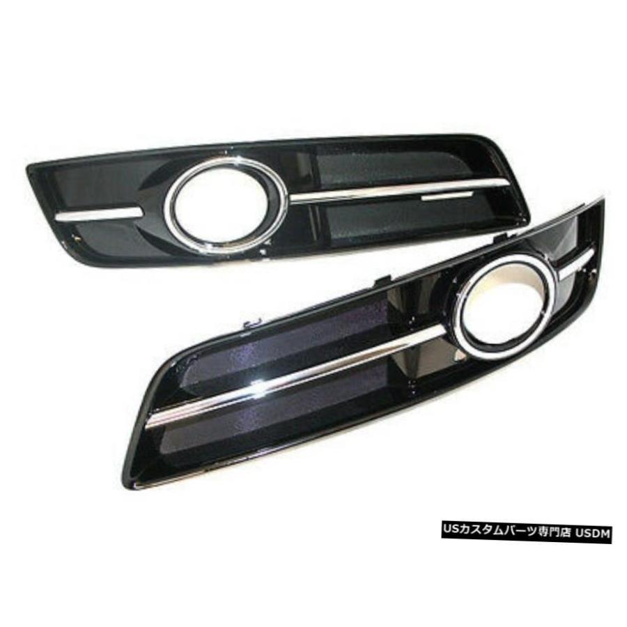 アウディA3 8Pブラック光沢クロム原フォグライトグリルのグリル前面下部グリル Audi A3 8P black gloss chrome original fog light grill grille front lower g
