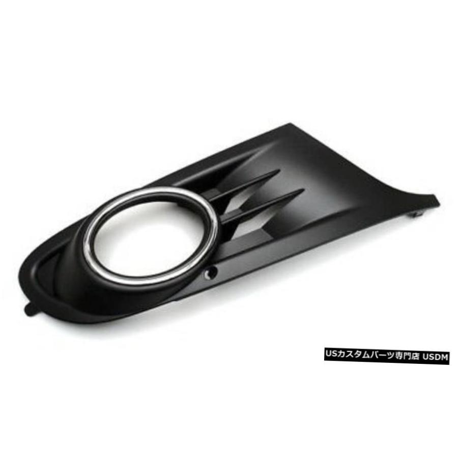 黒クロムでVWゴルフ6 5Kセダン右側フロントバンパーフォグランプグリル VW Golf 6 5K sedan right side front bumper fog light grill in black chrome