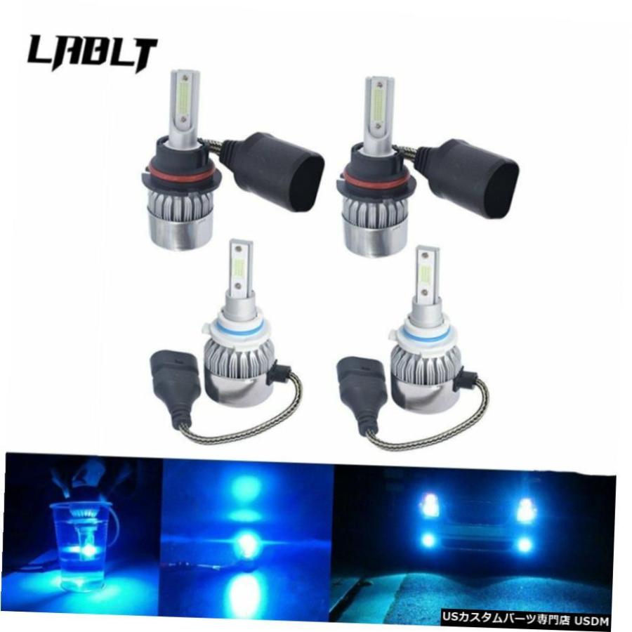 2002-2005の利益のダッジラム1500 2500 3500の9007の内燃機関青碧LED前照灯+ 9006霧C6 For 2002-2005 Dodge Ram 1500 2500 3500 Ice Blue 9007 LED Headl 自動車-車、バイク、自転車-ライト、レンズ