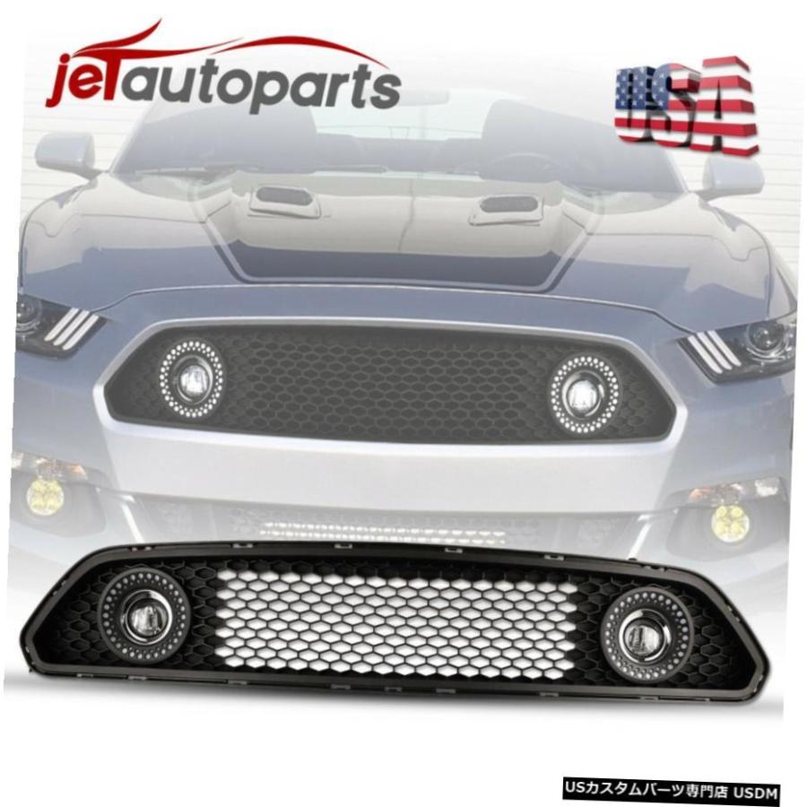 Ford mustang フォード・マスタング LEDグリル LED] FOR 18-19 FORD MUSTANG 2.3L 5.0L HONEYCOMB MESH FRONT LOWER