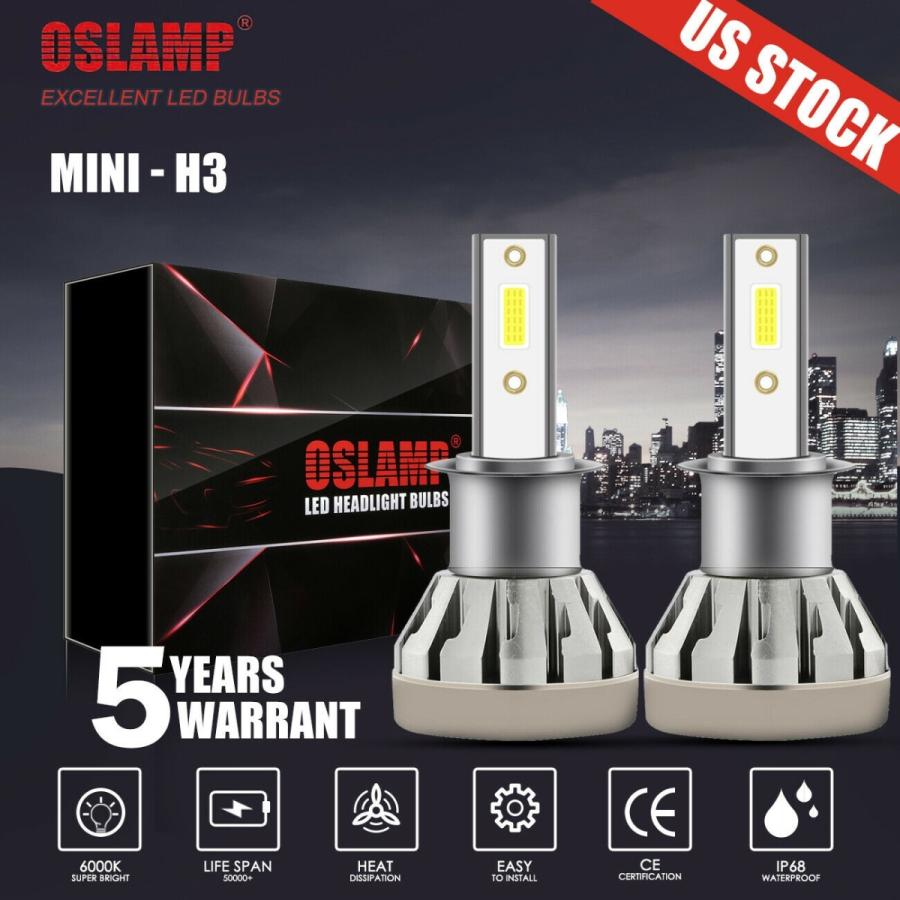 2倍OSLMAP末たのもしいH3 1500W LED蒸気霧白熱電球白いこと225000LM御機嫌力強さ 2x OSLMAP Bright H3 1500W LED Fog Light Bulbs White Color 225000LM High Power 車、バイク、自転車-その他ライト-ライト、レンズ