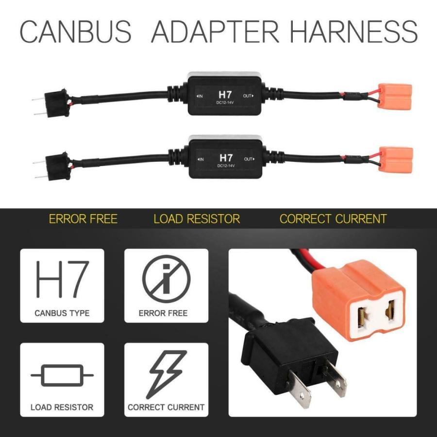 H7 LEDアンチフリッカーアダプタのエラーフリーキャンセラーCANバスヘッドライトランプデコーダー H7 LED Anti Flicker Adapter Error Free Canceler Canbus ヘリウム 車、バイク、自転車-自動車-その他ライト