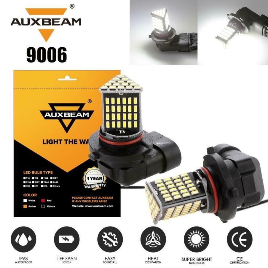 AUXBEAM西洋ナシ9005 LED蒸気霧白熱電球ドライビングDRL 9145 9140 CSP 6000K HID白いこと AUXBEAM Pair 9005 LED Fog Light Bulb Driving DRL 9145 9140 CSP 6000K HID 自動車-車、バイク、自転車-その他ライト