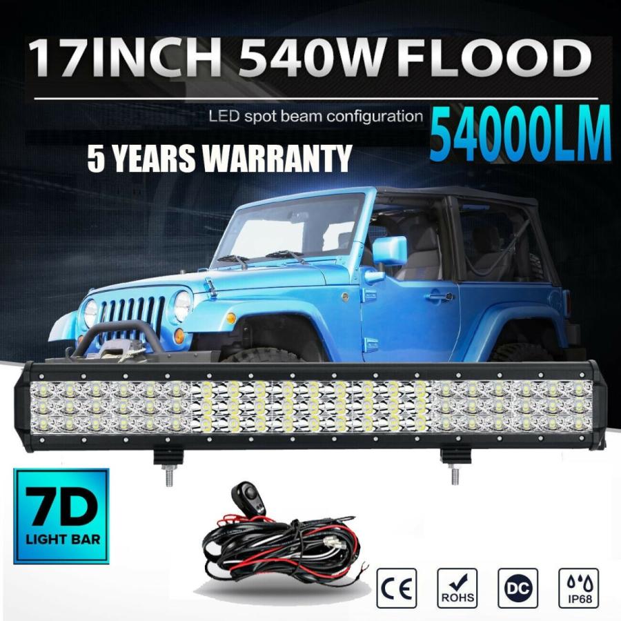 17インチ540W LEDワークライトバー洪水ポッドオフロードフォグランプ 