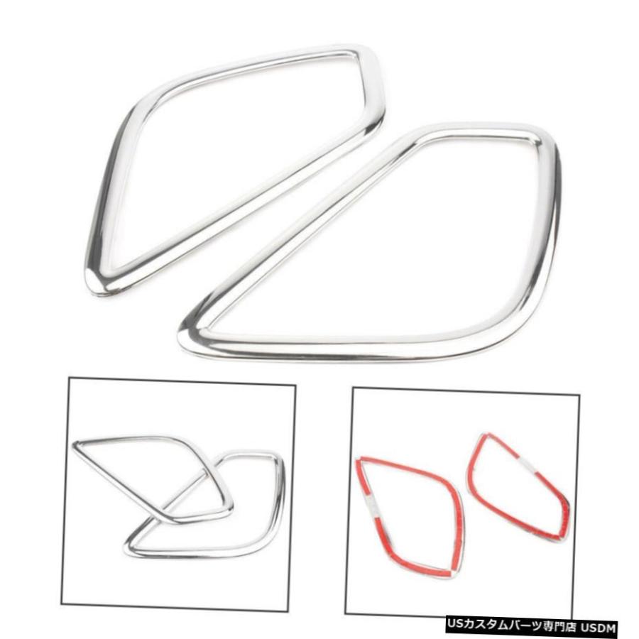 車のリアフォグライトランプカバートリム三菱エクリプスクロス2018西洋ナシクローム Car Rear Fog Light Lamp Cover Trim For Mitsubishi Eclipse Cross 2018 Pair その他ライト-ライト、レンズ