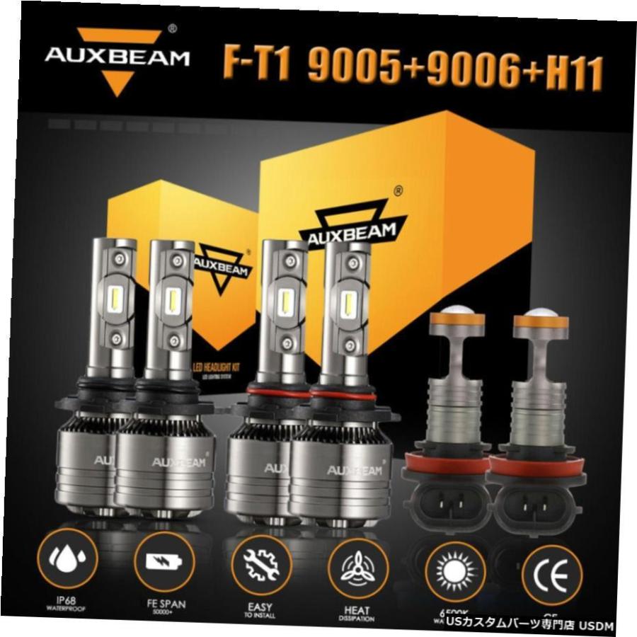 ホンダシビック2004-13年のための6PCS AUXBEAM LEDヘッドライトハイロービーム+フォグ電球 6PCS AUXBEAM LED Headlight High Low Beam+Fog Light Bulbs for Hon