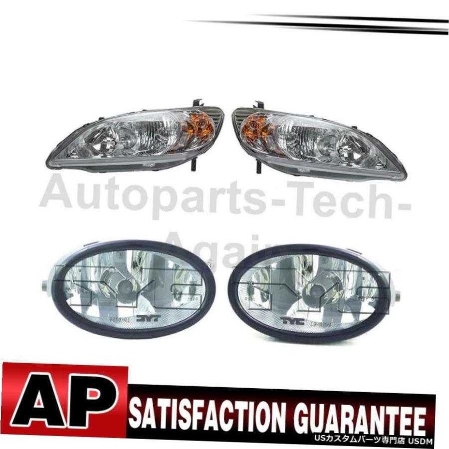 シビックのために4のTYCヘッドライトアセンブリフォグライトアセンブリは、左右のセット TYC Headlight Assembly Fog Light Assembly Left Right Set Of 4 For