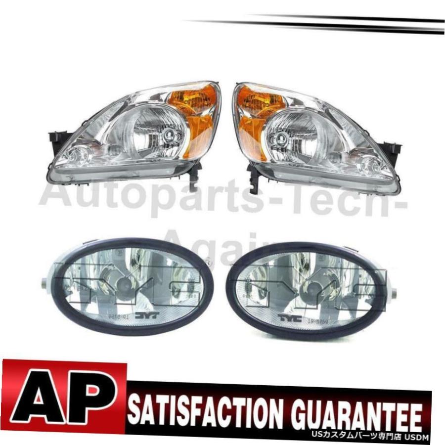 ホンダCR-Vのために4のTYCヘッドライトアセンブリフォグライトアセンブリは、左右のセット TYC Headlight Assembly Fog Light Assembly Left Right Set Of 4 Fo
