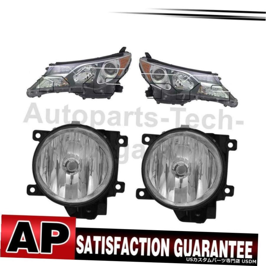 トヨタRAV4の利益に4のTYCヘッドライトアセンブリフォグライトアセンブリは、決定づけるの仕掛ける TYC Headlight Assembly Fog Light Assembly Left Right Set Of 4 Fo ライト、レンズ-車、バイク、自転車