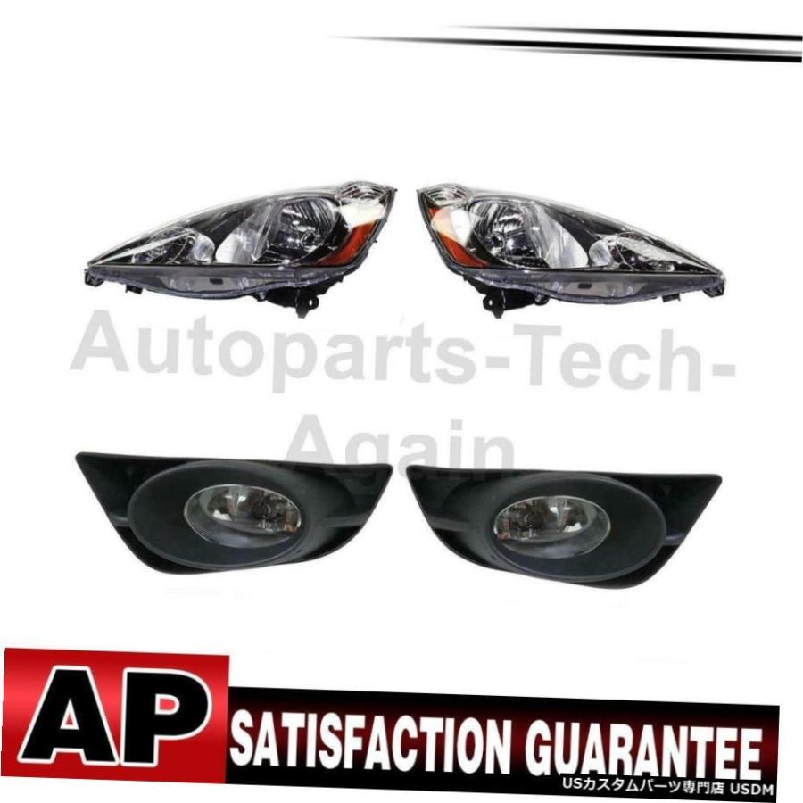 ホンダフィットのために4のTYCヘッドライトアセンブリフォグライトアセンブリは、左右のセット TYC Headlight Assembly Fog Light Assembly Left Right Set Of