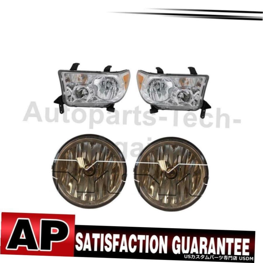 トヨタセコイア2008-2009のために4のTYCヘッドライト/フォグライトアセンブリフロントセット TYC Headlight/Fog Light Assembly Front Set Of 4 For Toyota Seq
