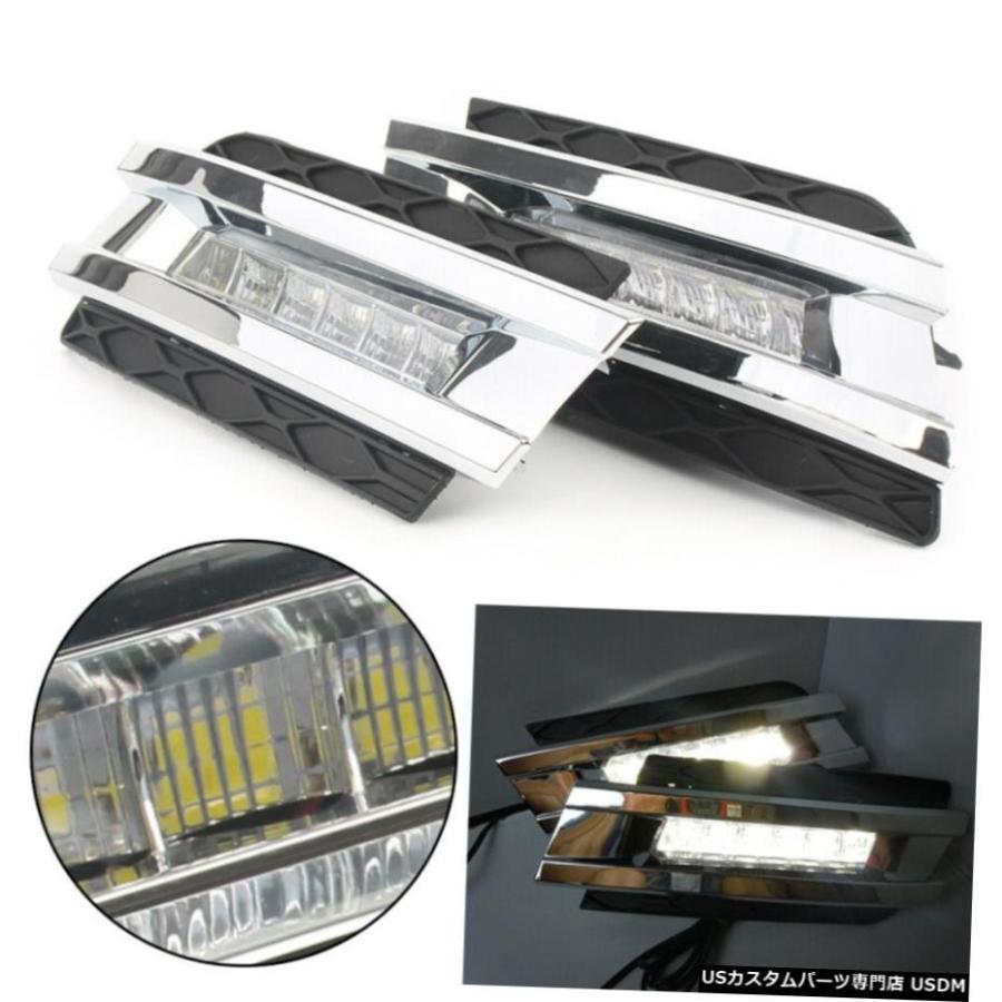 メルセデス・ベンツX164 GL450 2006年から2009年のためにライトフォグランプを実行して2倍のLED DRL昼間 2x LED DRL Daytime Running Light Fog Lamp For Merce