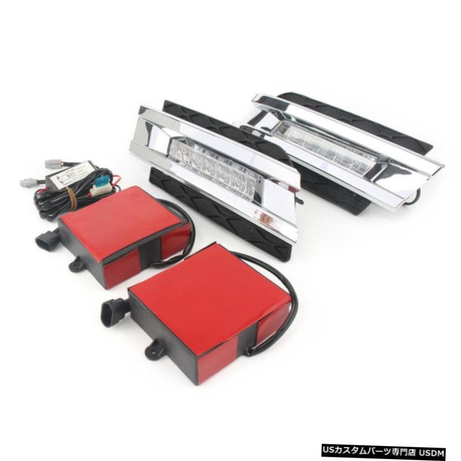 メルセデス・ベンツX164 GL450 2006年から2009年のためにライトフォグランプを実行して2倍のLED DRL昼間 2x LED DRL Daytime Running Light Fog Lamp For Merceの画像