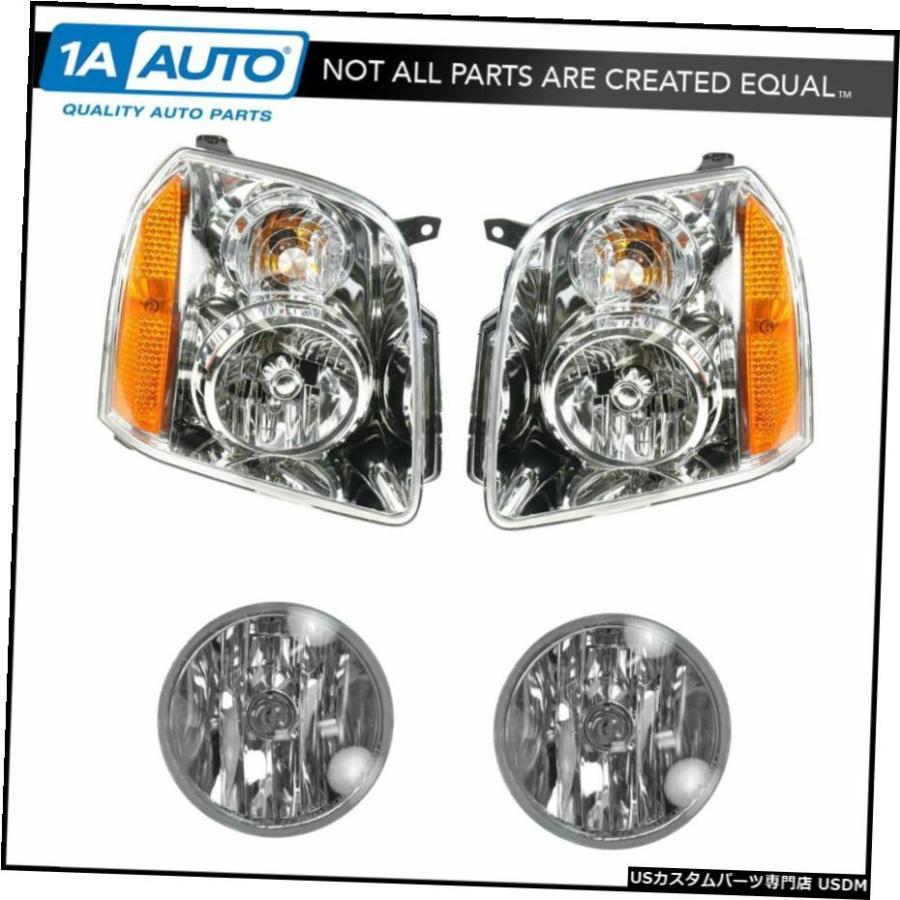 GMCユーコンSUVの新4のヘッドライトフォグドライビングライトランプキットLH RHセット Headlight Fog Driving Light Lamp Kit LH RH Set of 4 for GMC Yukon SU