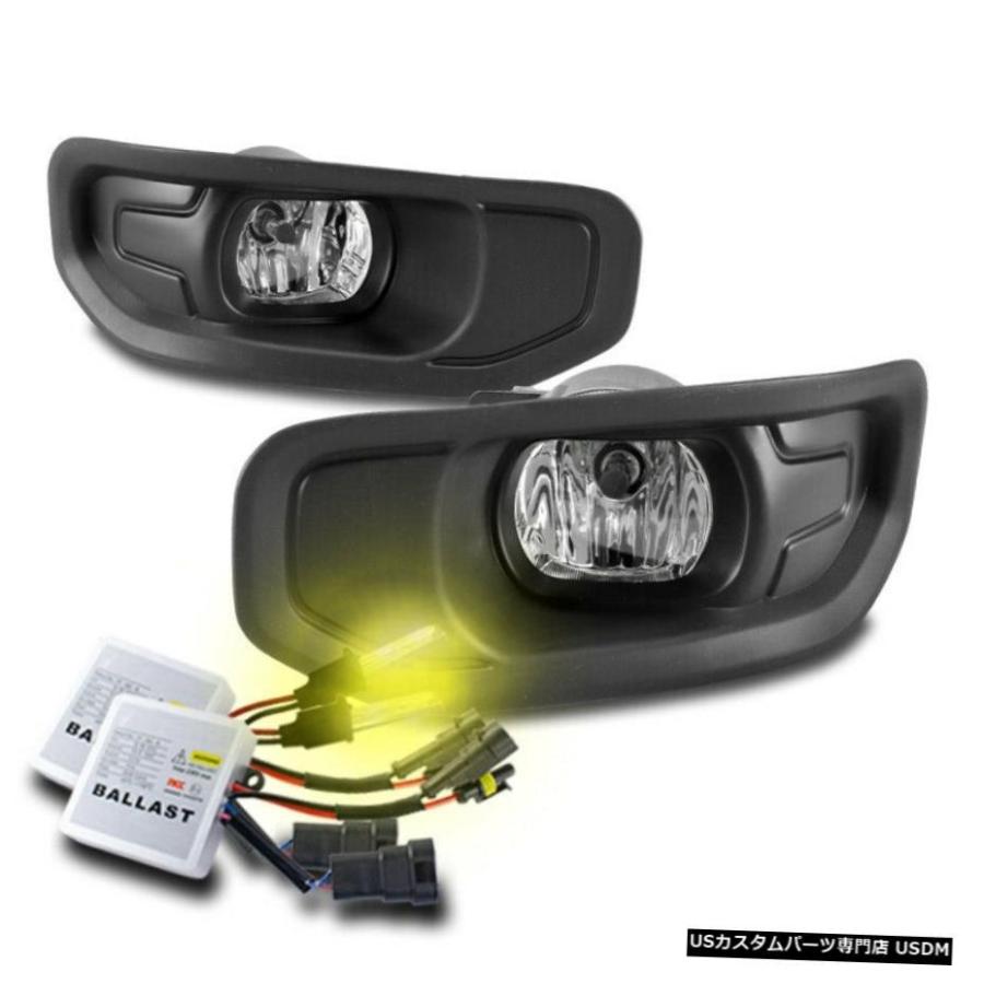 2019 2020 RAM 1500個のハロゲンバンパークロームフォグランプランプのw / 3KキセノンHIDキット For 2019 2020 RAM 1500 Halogen Bumper Chrome Fog Lights Lam