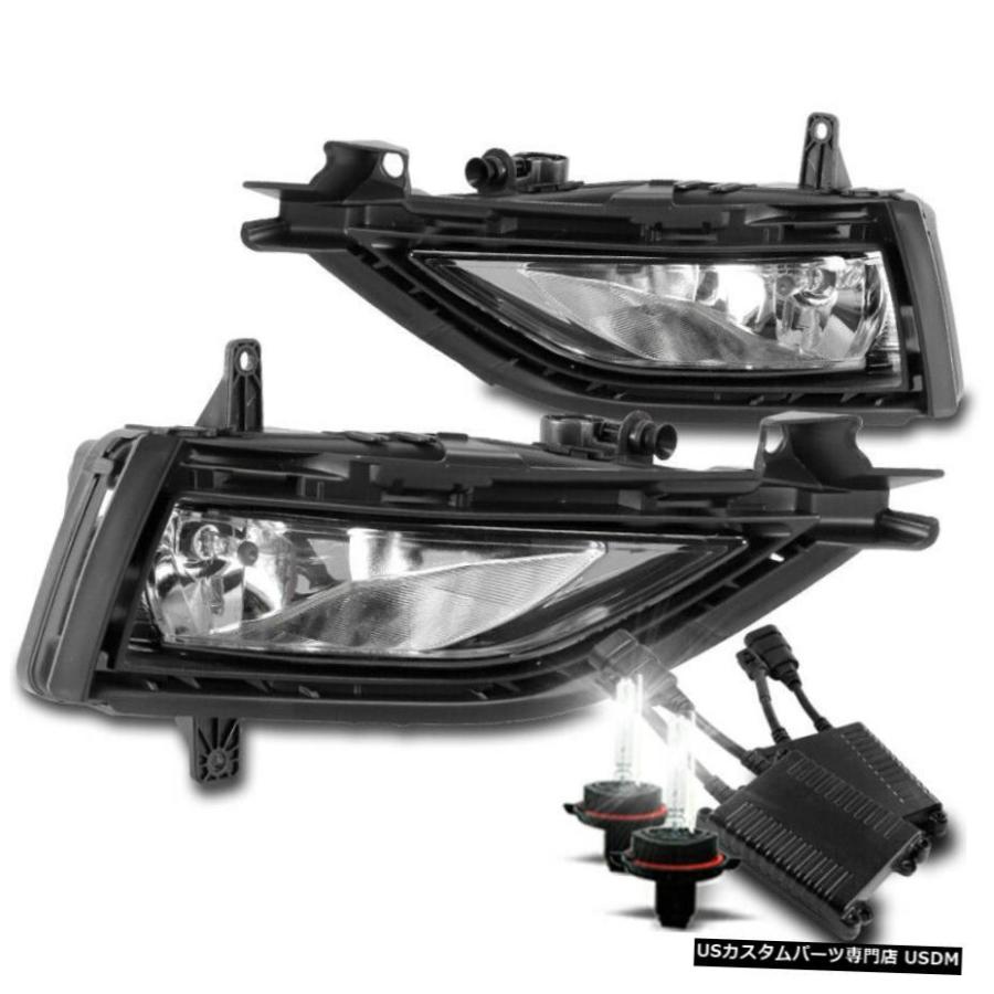 2018-2020フォルクスワーゲンゴルフSportWagenバンパークロームフォグランプ+ 50W 6000K HID用 For 2018-2020 Volkswagen Golf SportWagen Bumper Chrome Fog L