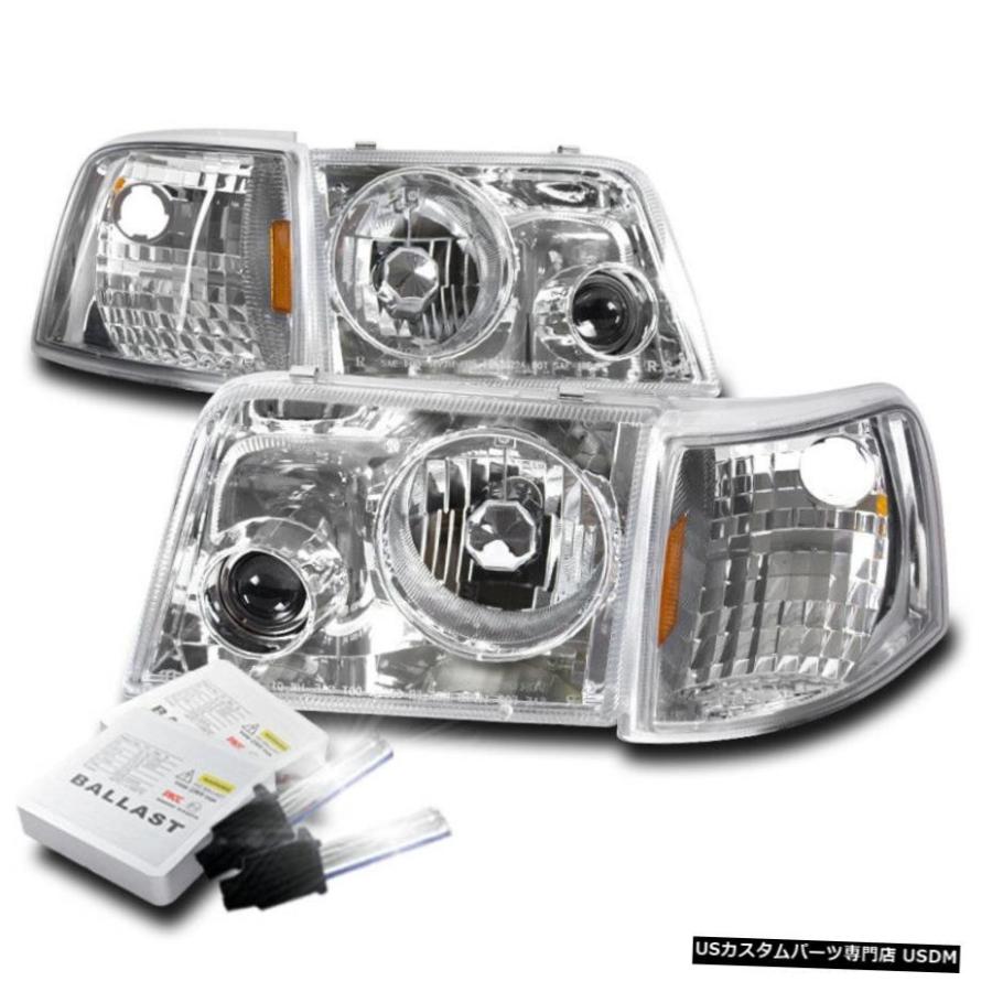 1993-1997 FORD RANGER CHROME HEAD LIGHT +プロジェクターフォグランプ+ CORNER W / 6K XENON HID 1993-1997 FORD RANGER CHROME HEAD LIGHT+PROJECTOR FOG LA