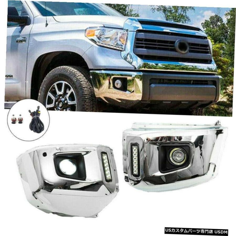 LED神ヘイロープロジェクターバンパーフォグランプランプセットのフィット2014-2019トヨタタンドラ LED Divine Halo Projector Bumper Fog Lights Lamp Set Fit