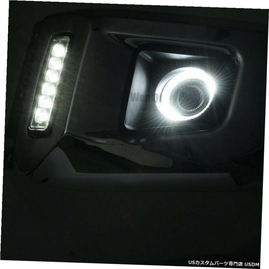 LED神ヘイロープロジェクターバンパーフォグランプランプセットのフィット2014-2019トヨタタンドラ LED Divine Halo Projector Bumper Fog Lights Lamp Set Fitの画像