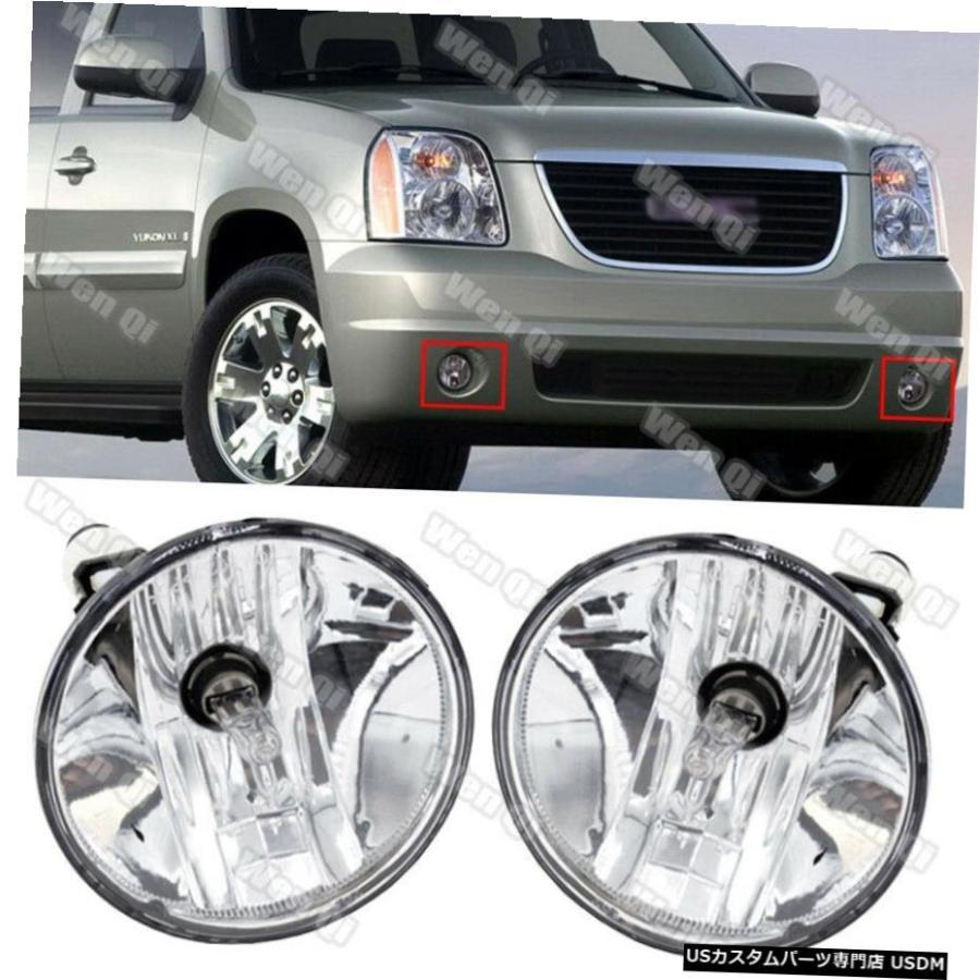 2007-2013シボレーアバランチサバーバンタホGMCクリアフォグランプドライビングランプ用 For 2007-2013 Chevy Avalanche Suburban Tahoe GMC Clear Fog Lights 自動車-ライト、レンズ-車、バイク、自転車
