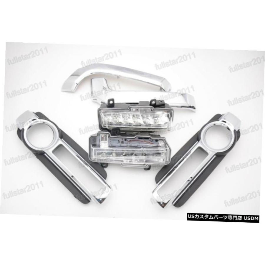 三菱パジェロ2015-2016のための明確な霧光フロントランプ+クロームベゼルキット Clear Fog light Front Lamps+Chrome Bezels Kits For Mitsubishi Pajero 2015-