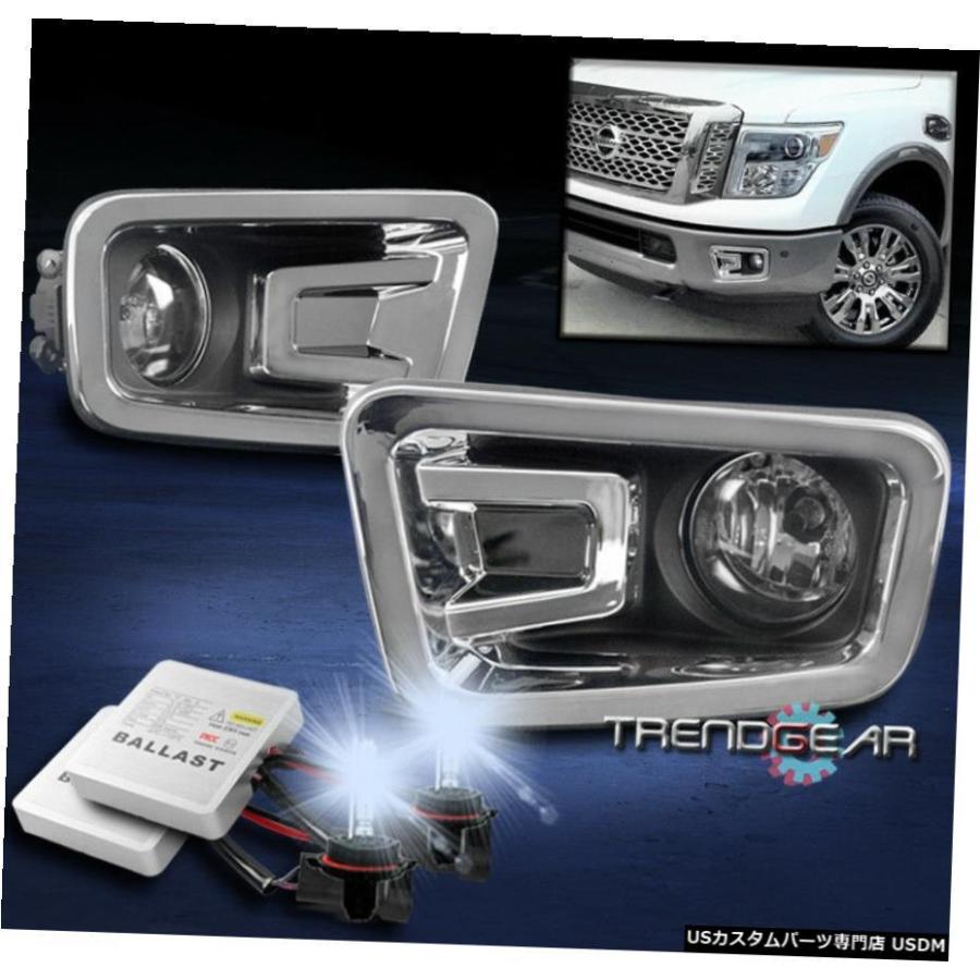 2016-2017 TITAN FOR BUMPER DRIVING FOG LIGHT LAMP CHROME W / 8000KキセノンHID + BEZEL BUMPER DRIVING FOG LIGHT LAMP CHROME W/8000K XENON HID+BEZEL FO