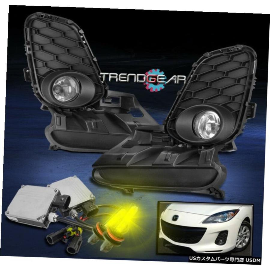 2012-2013 MAZDA 3 MAZDA3 BUMPER DRIVINGフォグランプクロームW / 3000K HID KIT +スイッチ 2012-2013 MAZDA 3 MAZDA3 BUMPER DRIVING FOG LIGHTS CHROME W/30