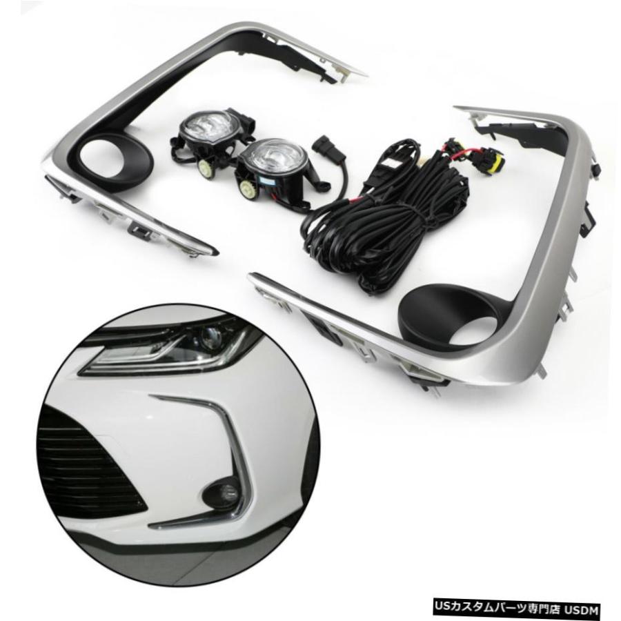 トヨタカローラ2019 2020用バンパーLEDフォグランプキットランプ駆動配線スイッチ Bumper LED Fog Light Kit Driving Lamp Wiring Switch For Toyota Corolla 2の画像