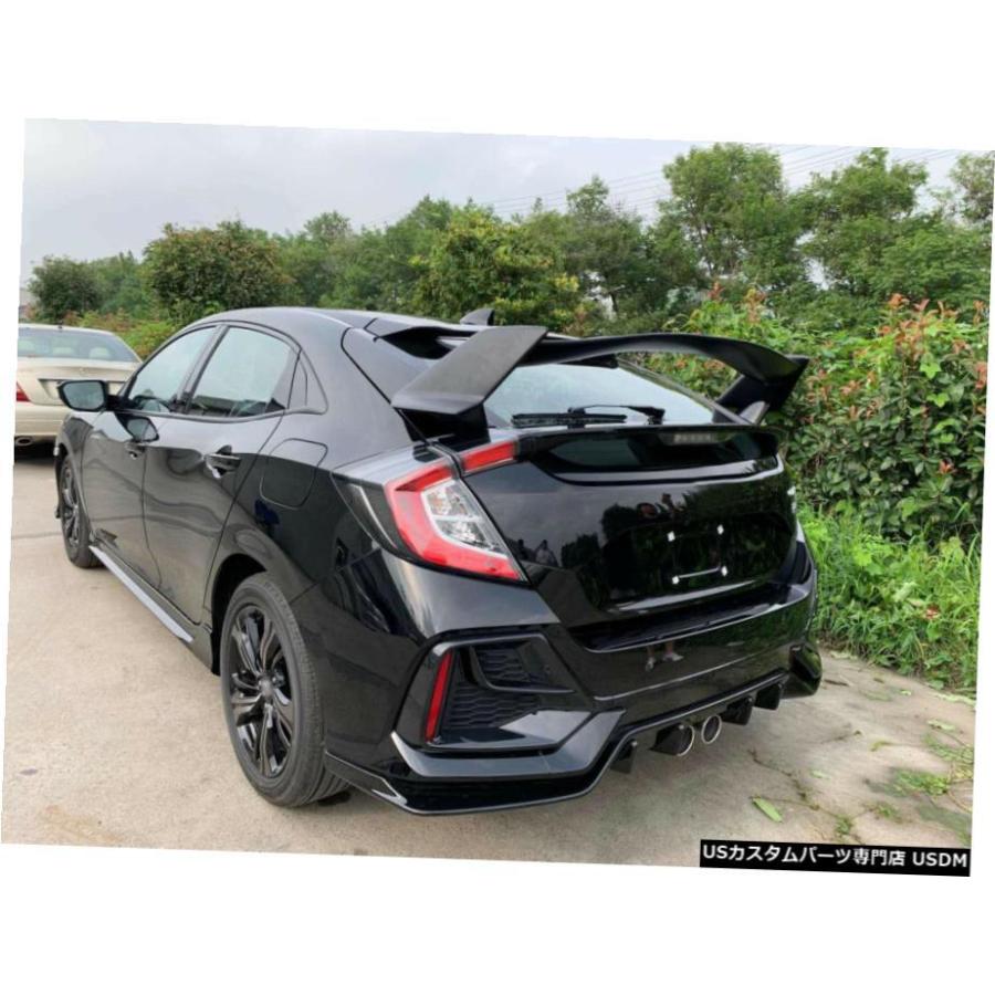 エアロパーツ マットブラックリアルーフスポイラートップウィングフィット感のためのホンダシビックハッチバック16 19 Matt Black Rear Roof Spoi Usdm 1073 1343 Usパーツ取り扱い専門店 Usdm 通販 Yahoo ショッピング