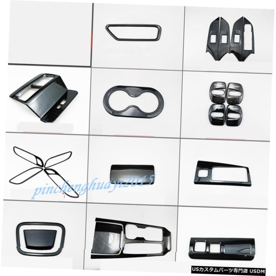 エアロパーツ 2019 2018 23PCSブラックチタンカーインテリアキットカバートリムについてはキャデラックXT4 23PCS Black titanium Car Interior Kit Co