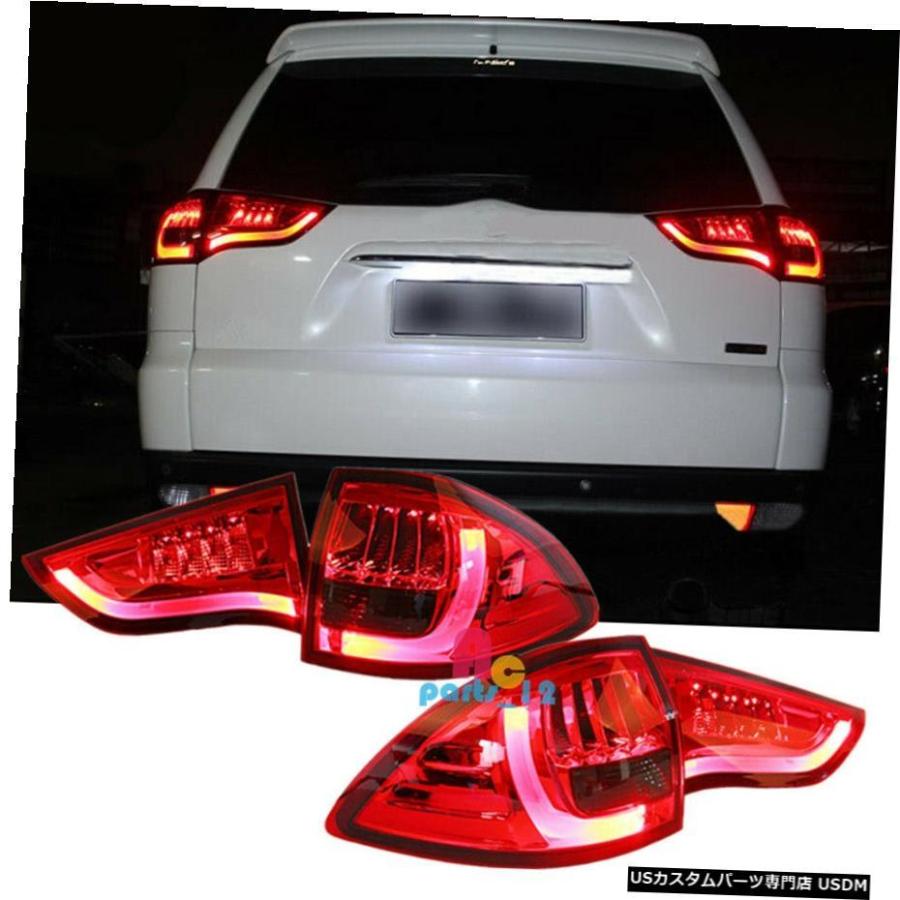 エアロパーツ LED RED / BLACK TAIL LIGHT FOR三菱パジェロSPORT 
